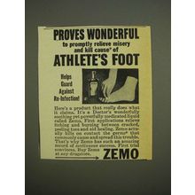 1947 Zemo Skin Care Ad - Proves wonderful to promptly relieve misery