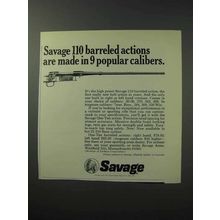 1965 Savage 110 Barreled Action Ad - 9 Calibers