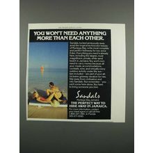 1983 Sandals Montego Bay, Jamaica Ad - You Won't Need