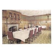 DINING ROOM, LANHYDROCK HOUSE, near BODMIN, CORNWALL vintage unused postcard =