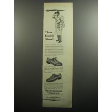 1951 Abercrombie & Fitch Ad - Wing Tip Oxford and Long Grained Oxford Shoes