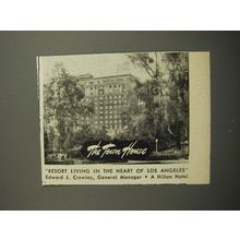1952 The Town House Ad - Resort Living in the Heart of Los Angeles