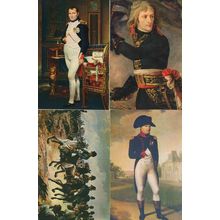 Napoleon 4x Portrait Battle Military Painting Postcard s