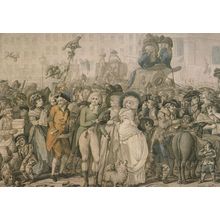 The Westminster Medieval Election of 1788 Covent Garden Painting Postcard