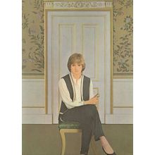 Princess Diana in 1981 Painting National Portrait Gallery Postcard
