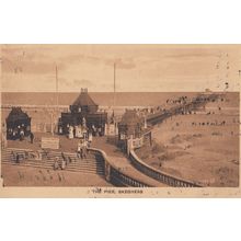 Skegness Pier in WW2 1945 Orchestra On Deck Poster Old Postcard