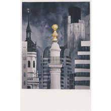 St Magnus The Martyr Monument London Painting Postcard