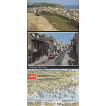 Hastings 1066 Old Town Battle Map 3x Sussex Postcard s
