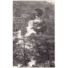 Ocwen Falls Real Photo Welsh Postcard