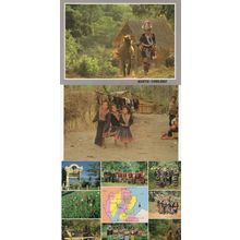 Hill Tribe Thailand Market Traders Dwarf 3x Postcard s