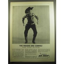 1960 Air-India Airlines Ad - The indians are coming!