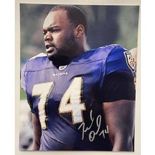 Michael Oher Signed Autographed Glossy 8x10 Photo : Baltimore Ravens