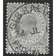 GIBRALTAR 1906-12 EDVII COLOUR CHANGE 2d USED SG68