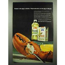1967 Mazola Corn Oil Ad - Polyunsaturates are the Plus