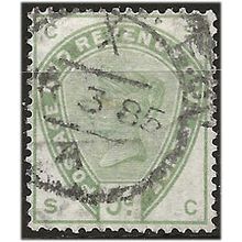 1883 SG193 5d Dull Green Good+/Fine Used Check Letters ”SC”