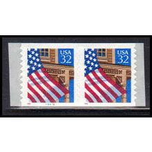 2915Av 32c U.S. Flag Over Porch Very Fine MNH CNP Left 89878 11x10 PA1774