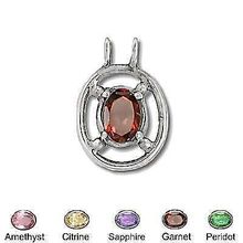 Sterling Silver Hand-Made Genuine Facet Stone Pendant