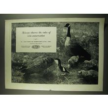 1939 Du Pont Sporting Powder Division Ad - observe the rules of conservation