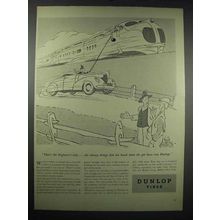 1939 Dunlop Tires Ad - Cartoon by George Price