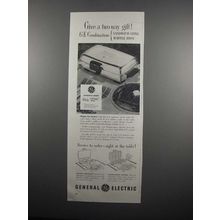 1954 G.E. Combination Sandwich Grill Waffle Iron Ad
