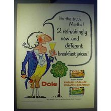 1958 Dole Ad - Pineapple-Orange, Grapefruit Juice