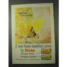 1958 Dole Pineapple-Orange, Grapefruit Juice Ad - Morning