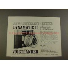 1960 Voigtlander Dynamatic II Camera Ad - Different!