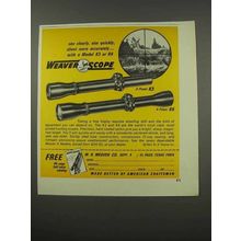1966 Weaver K3 and K4 Scopes Ad - See Clearly