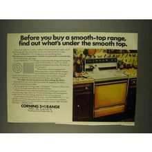 1976 Corning 3+1 Range Ad - Before You Buy Smooth-Top