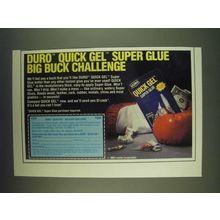 1985 Duro Quick Gel Super Glue Ad - Duro Quick Gel Super Glue Big Buck Challenge