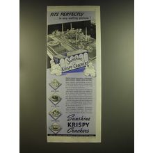 1939 Sunshine Krispy Crackers Ad - Fits perfectly ..in any eating picture