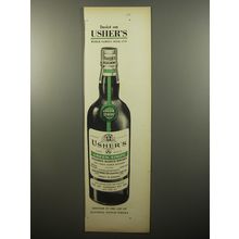 1950 Usher's Green Stripe Scotch Ad - Insist on Usher's