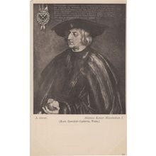 Durer Bildniss Kaiser Maximilian I Antique Wien Painting Postcard