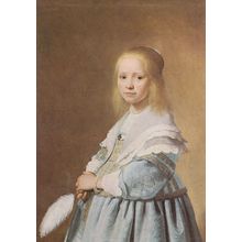 Portrait Of A Girl Verspronk Medici Painting Postcard