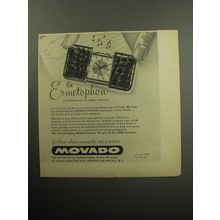 1957 Movado Ermetophon Alarm Watch Advertisement