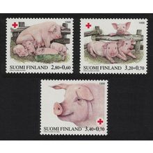 Finland Pigs 3v Red Cross 1998 MNH SG#1512-1514