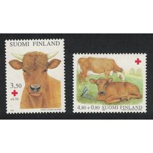 Finland Cattle Finnish Red Cross Fund 2v 2000 MNH SG#1601-1602