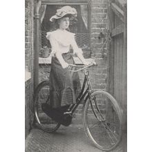 Millwall Female Lady Cyclist Bicycle London Bike Postcard
