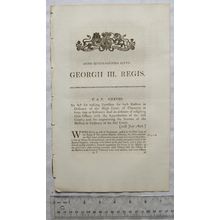 1806 Act of Parliament: Master in Ordinary High Court of Chancery age infirmity