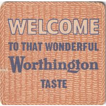 BEER MAT - WORTHINGTON BREWERY - WORTHINGTON TASTE - (Cat 041) - (1963)