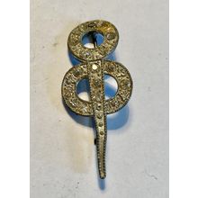 Vintage Art Deco Style Crystal Pin 2 x 3/4"