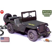 RARE KEYCHAIN JEEP WILLYS USMC WW2 KOREA CUSTOM Ltd Ed.