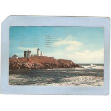 ME York Beach Lighthouse Postcard Nubble Light Lighthouse lighthouse_box1~290