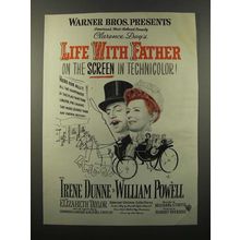 1947 Life With Father Movie Ad - Irene Dunne, W. Powell