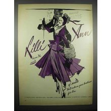 1947 Lilli Ann Suit Fashion Ad - Art by Gerry