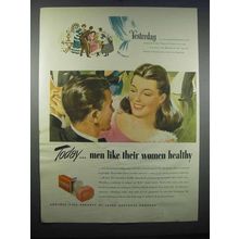1947 Lifebuoy Soap Ad - Men Like Their Women Healthy