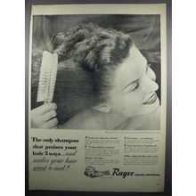 1950 Rayve Crme Shampoo Ad - Praises Your Hair