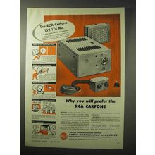 1950 RCA Carfone 152-174 Mc Ad - You Will Prefer