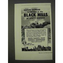 1955 South Dakota Tourism Ad - Nature in Black Hills