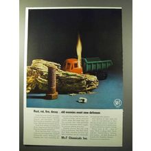 1964 M&T Chemicals Ad - Rust, Rot, Fire, Decay